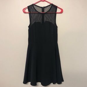 Forever 21 Black Mesh Skater Dress
